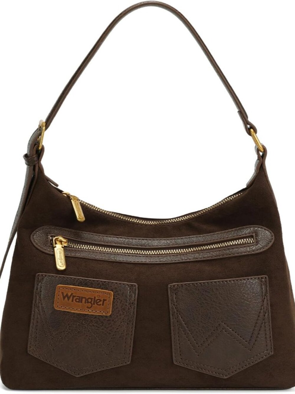 Wrangler Slouchy Shoulder Bag Faux Suede Hobo Bags Small Purses for Women